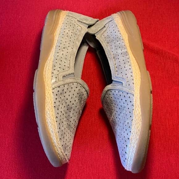 Clarks Collection 7.5 Women's Perforated Blue Gray Loafers - Picture 4 of 5